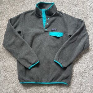 Patagonia Gray & Blue Synchilla Fleece